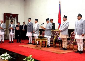 नवनियुक्त तीन मन्त्रीले लिए सपथ