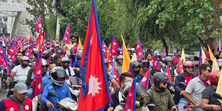 राप्रपाको मोटरसाइकल ऱ्याली