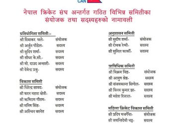 नेपाल क्रिकेट संघ (क्यान) ले बनायो पाँच समिति