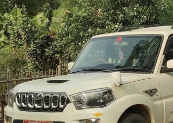 बिजुली काटेर स्कार्पियो गाडी चोरी