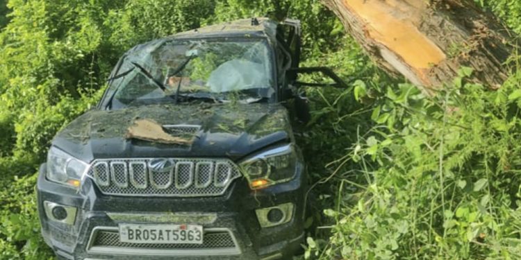 मधेश प्रदेश : भारतीय नम्बरको स्कार्पियो दुर्घटना हुदा दुई जनाको मृत्यु