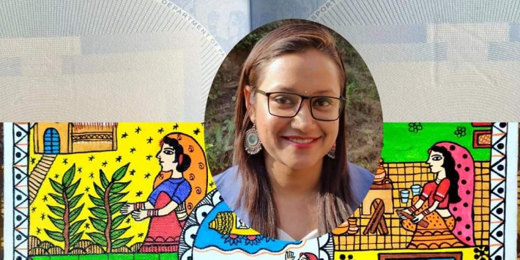 समर्पण फाउण्डेशनको कार्यकारिणी सदस्य मनिषा साहले बनाएको मिथिला चित्रकला नेपाली पासपोर्टमा छापियो