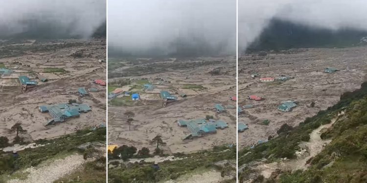 सोलुखुम्बुको थामेमा भीषण बाढी, हिमपोखरी फुटेको अनुमान
