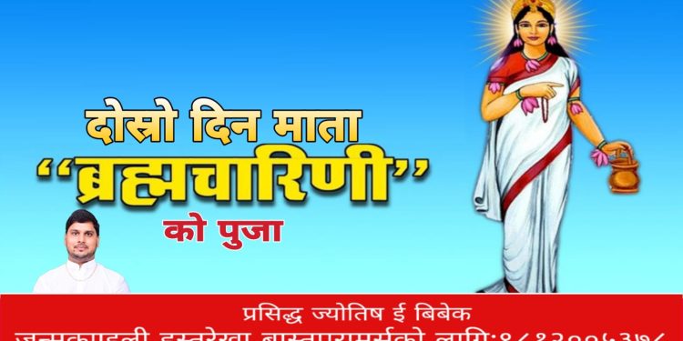 दशैंको दोस्रो दिन आज ब्रह्मचारिणी देवीको पूजा गरिँदै