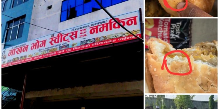 सिराहा: लहानको “ठग” होटल माखनभोग स्वीट्स नमकिन “किरा” लागेको समोसा बेच्दै, उपभोक्ता यसरी ठगिदै