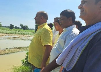 मधेशका अर्थमन्त्री जितेन्द्रद्वारा बाढी प्रभावित क्षेत्रको निरीक्षण