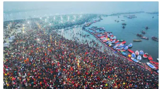 महाकुम्भ सुरूः ६० लाखले गरे स्नान, एप्पलका स्टिभ जब्सकी श्रीमतीले पनि गरिन दर्शन