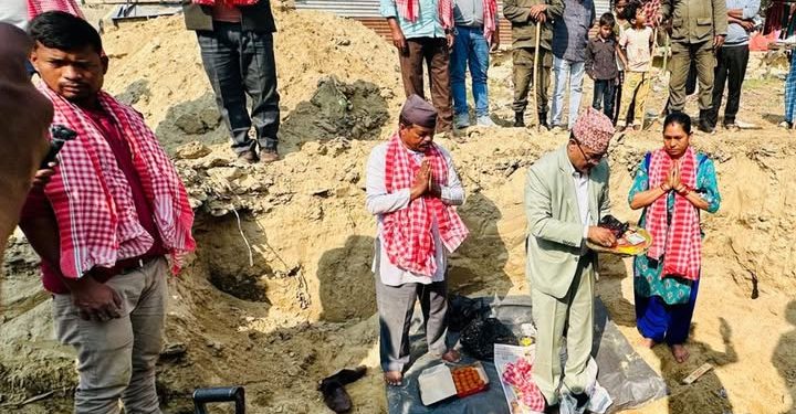 सिरहाको लहानमा आधुनिक तरकारी बजार निर्माण हुँदै
