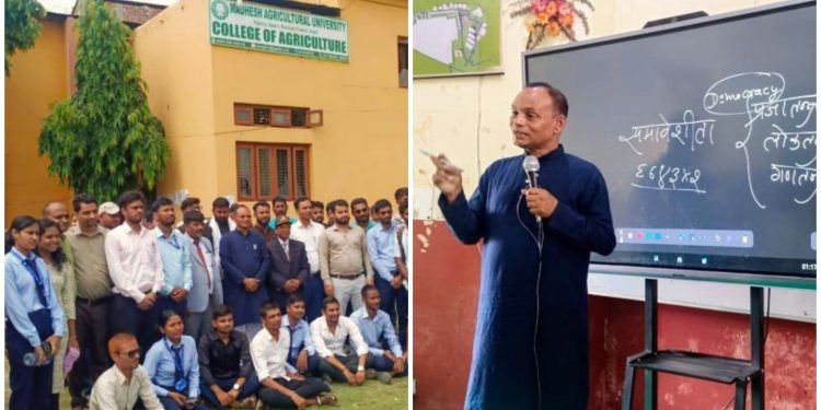 मास्टर साहेव उपनामले चर्चित मधेशका सभामुख मण्डल कक्षा कोठामा रमाउँदै