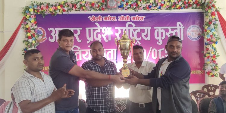 अन्तर प्रदेश राष्ट्रिय कुस्ती प्रतियोगितामा मधेस प्रदेश प्रथम