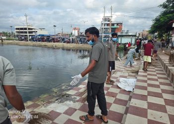 जनकपुरधामको गोरधोई पोखरी सरसफाई गरियो