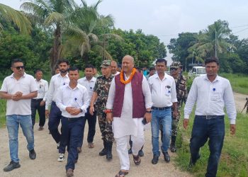 मुख्यमन्त्री सिंह द्वारा गजेन्द्रनारायण सिंह औद्योगिक क्षेत्रको निरीक्षण