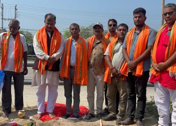 मधेस प्रदेशको पहिलो आकासे पुल धनुषाको लक्ष्मिनियामा शिलान्यास