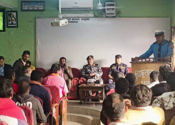 विवाह पञ्चमीमा शिष्ट यातायातका लागि धनुषामा ७५ चालक–व्यवसायीलाई ट्राफिक सचेतना कार्यक्रम सम्पन्न