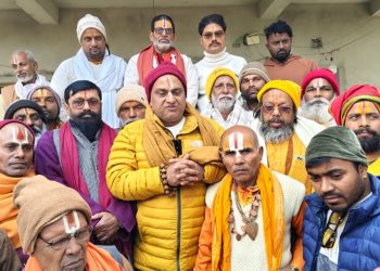 बंगलादेश घटनाविरुद्ध रामानन्दीय वैष्णव संघले भोली जनकपुरधाममा बिरोध रैली निकाल्ने