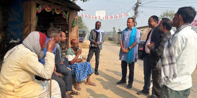 धनुषा–३ मा मनिष झाको घरदैलो तीव्र, विकास र सुशासन मुख्य एजेन्डा