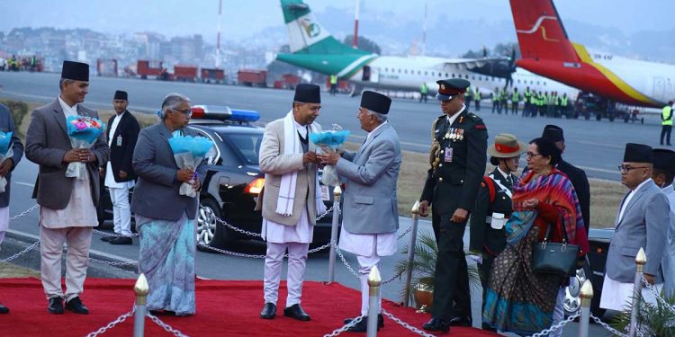 राष्ट्रपति पौडेल जापानको भ्रमण सकेर स्वदेश फिर्ता