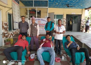 स्वस्तिक हेल्थ केयर हस्पिटलद्वारा रक्तदान कार्यक्रम सम्पन्न, २६ जनाद्वारा रक्तदान