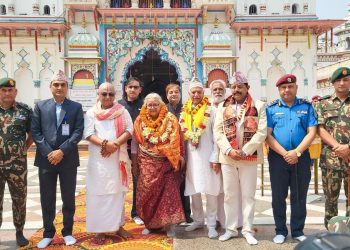 प्रधानमन्त्री कार्कीद्वारा जानकी मन्दिरमा दर्शन तथा पूजाआराधना