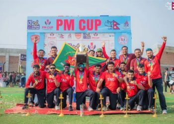 वीरगन्जमा आयोजित प्रधानमन्त्री कप क्रिकेटको उपाधि आर्मीले जित्यो