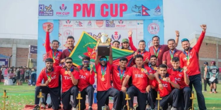 वीरगन्जमा आयोजित प्रधानमन्त्री कप क्रिकेटको उपाधि आर्मीले जित्यो