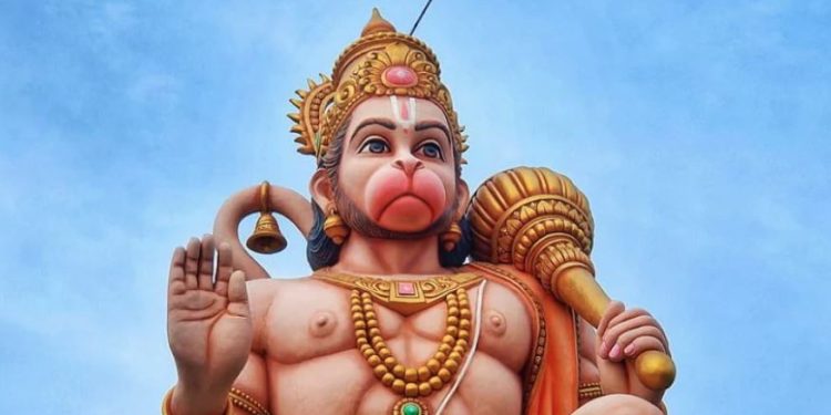 नेपालगञ्जमा १०८ फिटको हनुमान मूर्ति निर्माण अन्तिम चरणमा