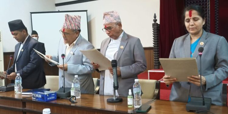राष्ट्रियसभा अन्तर्गतका चार समितिका सभापतिको पदबहाली
