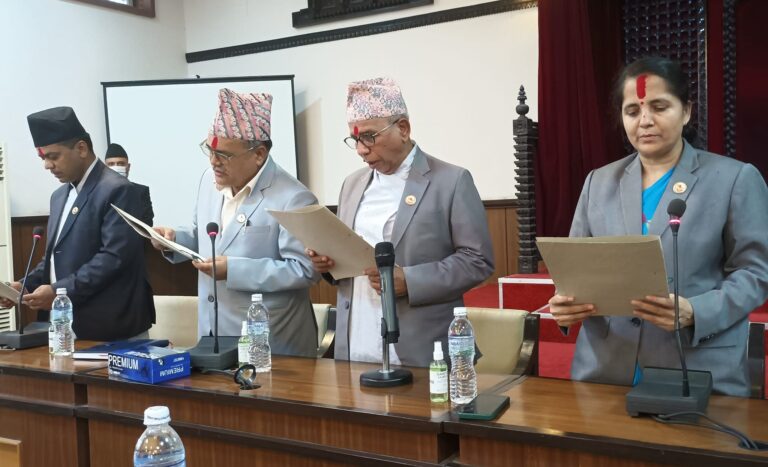 राष्ट्रियसभा अन्तर्गतका चार समितिका सभापतिको पदबहाली