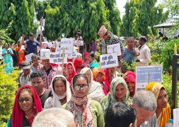 सरकारविरुद्ध धनुषामा सुकुमवासीहरूको विरोध प्रदर्शन