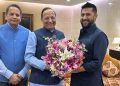 रवि लामिछाने दिल्ली पुगे, भाजपा महासचिव सिंह र विदेश विभाग प्रमुख चौथाइवालेले गरे स्वागत