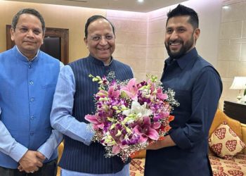 रवि लामिछाने दिल्ली पुगे, भाजपा महासचिव सिंह र विदेश विभाग प्रमुख चौथाइवालेले गरे स्वागत