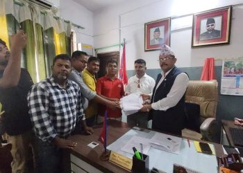 सरकारी विज्ञापन वितरणसम्बन्धी निर्णयविरुद्ध पत्रकार महासंघ धनुषाको धर्ना