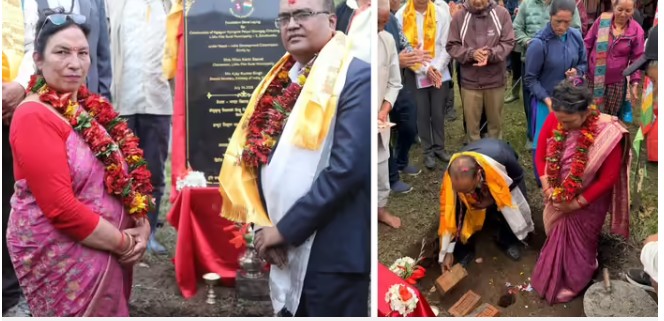 भारतको सहयोगमा सोलुखुम्बु जिल्लामा बनाउँदैछ भब्य गुम्बा, गरियो शिलान्यास