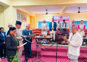 लुम्बिनीका तीन नवनियुक्त मन्त्रीले लिए सपथ 