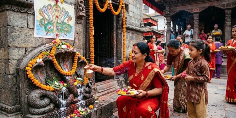 आज नाग पञ्चमी, घर घरमा नाग टाँसेर पुजाआराधाना गरिदैँ