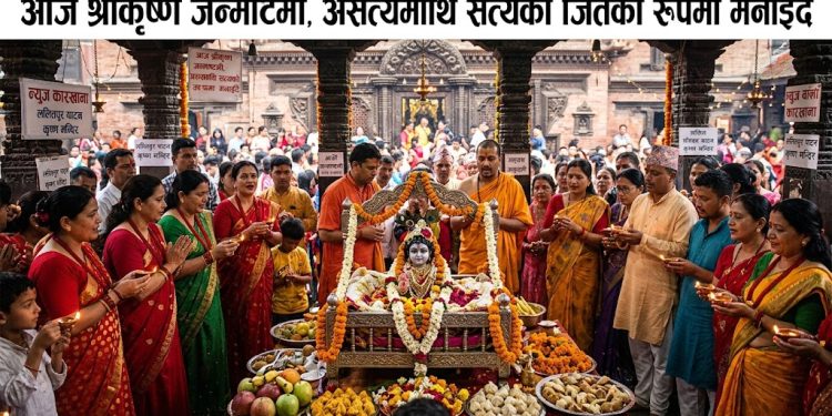 आज श्रीकृष्ण जन्माष्टमी, असत्यमाथि सत्यको जितका रूपमा मनाइँदै