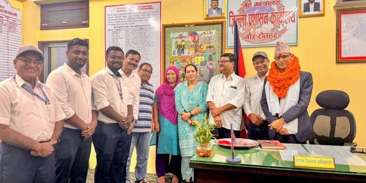 रौतहटका नयाँ सिडिओ पौडेलले सम्हाले जिम्मेवारी, शान्ति–सुरक्षा र सुशासन मुख्य चुनौती