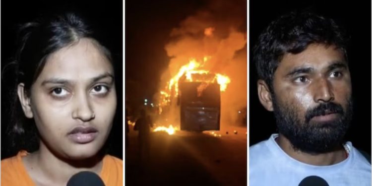 भारतकाे ग्रेटर नोएडामा स्लीपर बस आगलागी, नौजनाको मृत्यु