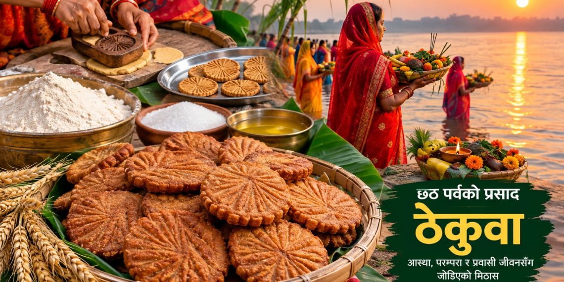 छठ पर्वको अभिन्न प्रसाद ठेकुवा : आस्था, परम्परा र प्रवासी जीवनसँग जोडिएको मिठास