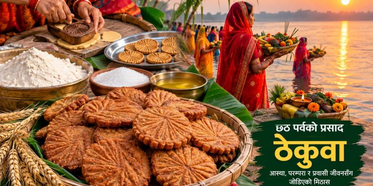 छठ पर्वको अभिन्न प्रसाद ठेकुवा : आस्था, परम्परा र प्रवासी जीवनसँग जोडिएको मिठास
