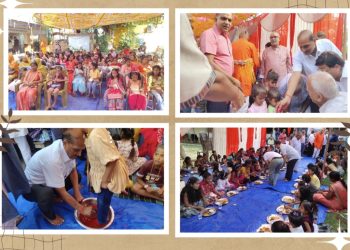 जनकपुरधामको सिताराम गौशालाद्वारा कन्या भोजन कार्यक्रम सम्पन्न