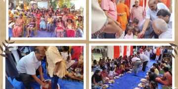 जनकपुरधामको सिताराम गौशालाद्वारा कन्या भोजन कार्यक्रम सम्पन्न
