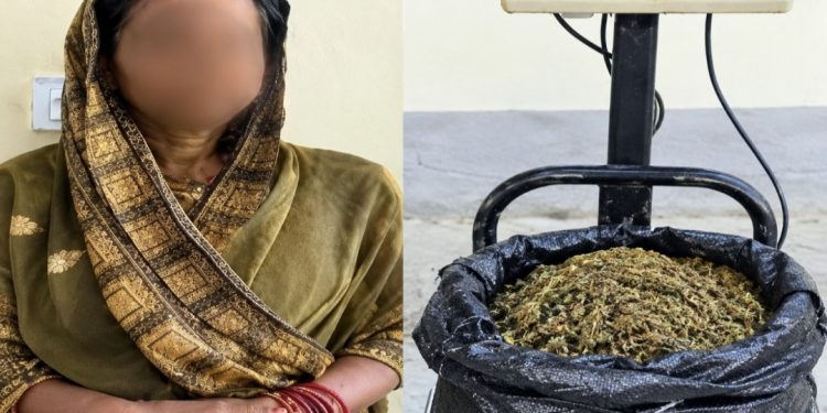 धनुषामा २ किलो ४७० ग्राम गाँजासहित महिला पक्राउ